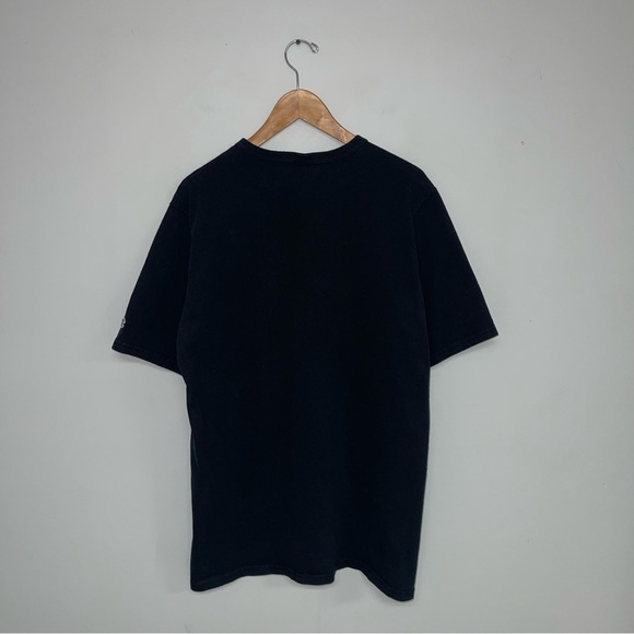 Champion Vintage T-Shirt Men's Size XL Black Big C Logo Patch Short Sleeve Retro - Picture 5 of 7